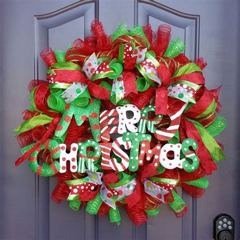 Christmas Ribbon Wreath by WhimzyWreathCreation