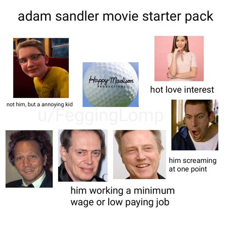 Adam sandler movie | /r/starterpacks | Starter Packs | Know Your Meme