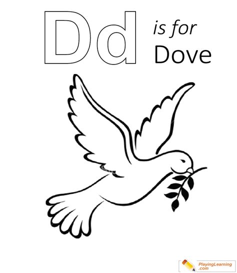 D Is For Dove Coloring Page | Free D Is For Dove Coloring Page