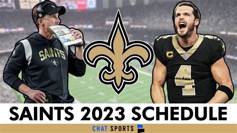 New Orleans Saints 2023 NFL Schedule, Opponents And Instant Analysis - YouTube