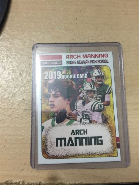 2019 Gold Rookie Card Arch Manning Only 50 Cards Made - Etsy