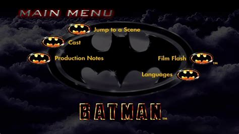 Arriba 34+ imagen batman 1989 dvd menu - Abzlocal.mx