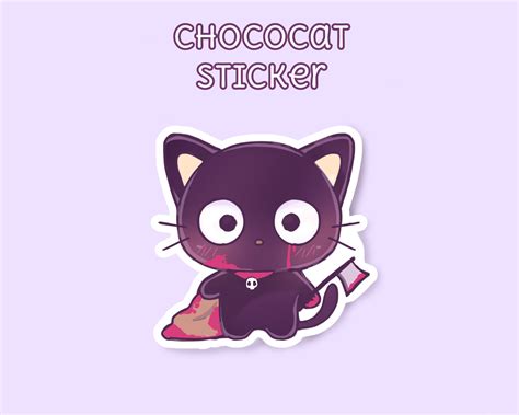 Chococat Sticker Horror Sanrio Cat Kitty Scary Creepy Style - Etsy