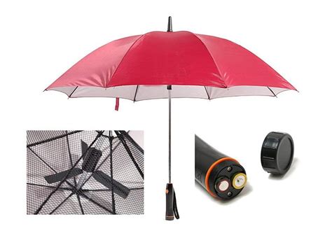 Automatic Open Heat and UV Protection Multicolor Umbrella with Built-in Fan at Rs 549/piece ...