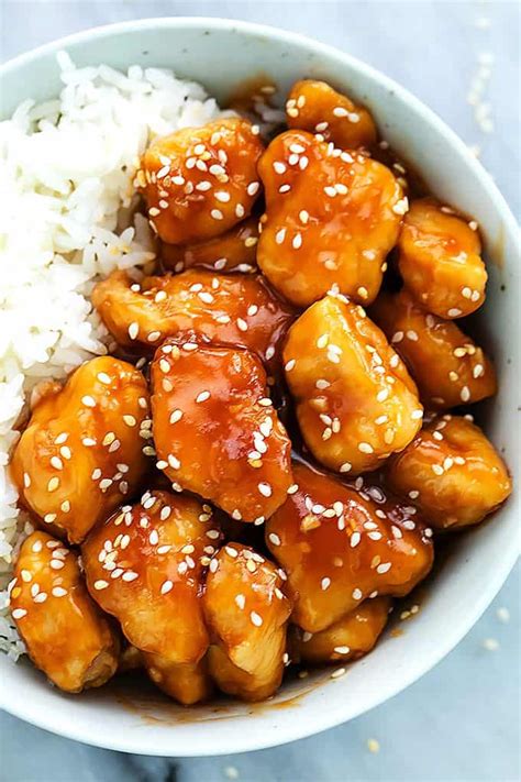 Slow Cooker Honey Sesame Chicken | Creme De La Crumb