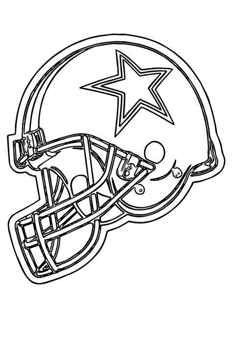 Free Printable Dallas Cowboys Helmet Coloring Page for Adults and Kids ...