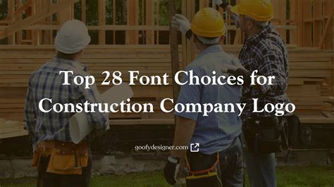 28 Best Construction Company Logo Fonts That Build Trust