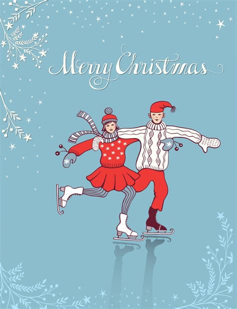 Digital Download of Couple Ice Skating With Christmas - Etsy