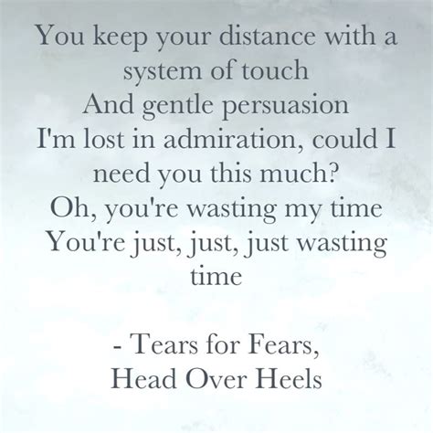 Tears for Fears, Head Over Heels | Tears for fears, Tears for fears lyrics, Music words