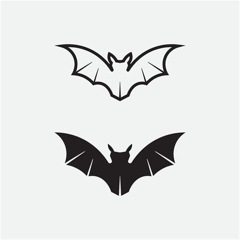 Bat logo animal and vector, wings, black, halloween, vampire, gothic ...