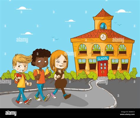 Education back to school cartoon kids Stock Vector Image & Art - Alamy