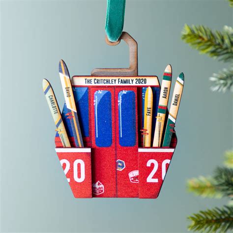 Family Ski Lift Cable Car Christmas Decoration By No Ordinary Gift