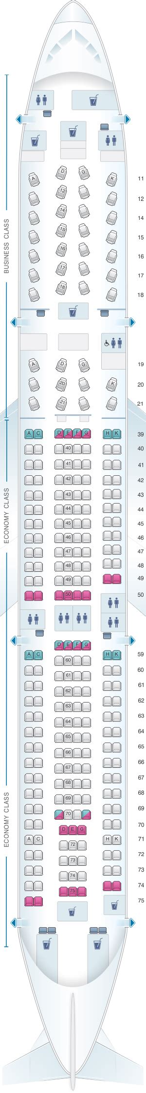 Seat Map Cathay Pacific Airways Airbus A330 300 (33E) | SeatMaestro