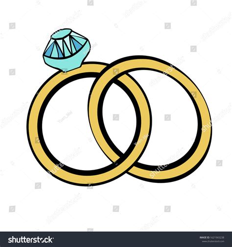 Couple Wedding Rings Diamond Ring Vector Stock Vector (Royalty Free ...