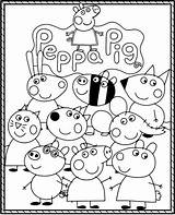 Peppa coloring Page For Kids sketch template