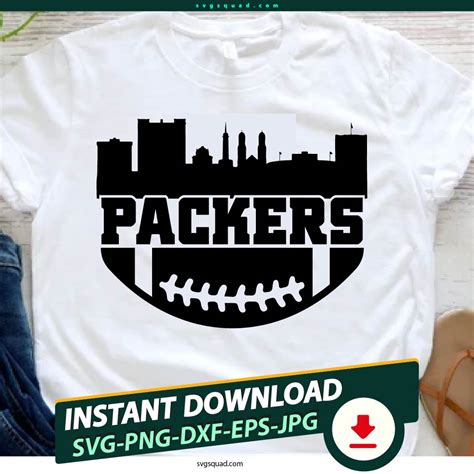 Packers Skyline Green Bay Football Gift SVG PNG, Digital Files, Green Bay City