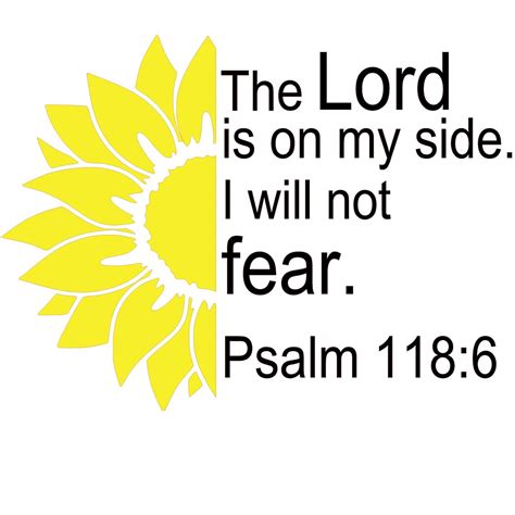 The Lord is on My Side Psalm 118:6 Bible Verse SVG Silhoutte - Etsy