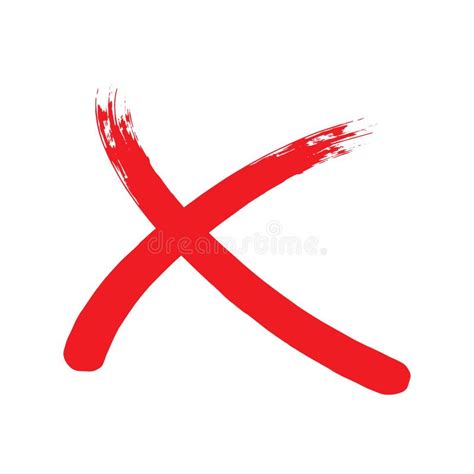 X Red Mark. Cross Sign Graphic Symbol. Crossed Brush Strokes. Stock Vector - Illustration of ...