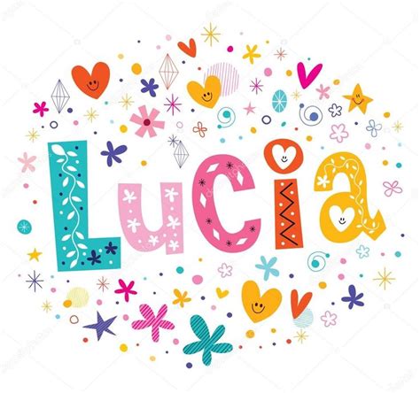 Chicas Lucia nombre diseño de tipo de letras decorativas | Tipos de ...