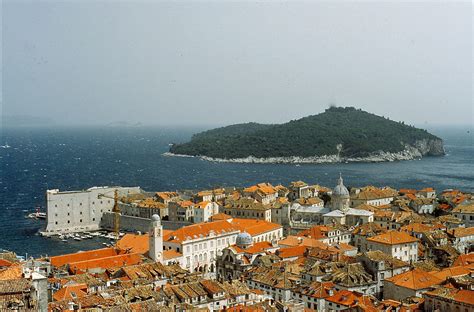 Dubrovnik, Croatia and Lokrum Island. Seen in 1988. Lokrum's first claim to fame was that in ...