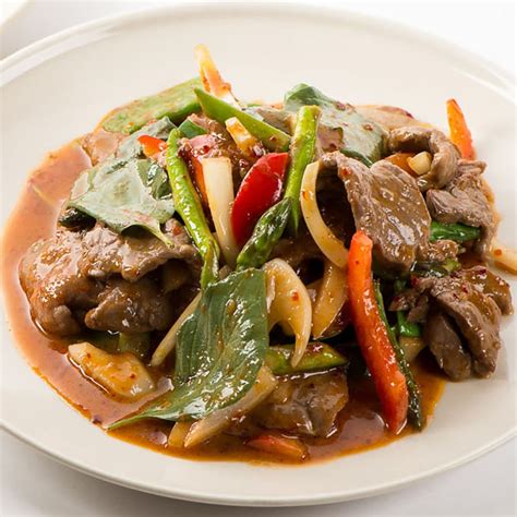 Pad Nam Prik Pao (rett nr. 41) - NAM FAH thai - Restaurant, Take Away og Catering i Oslo