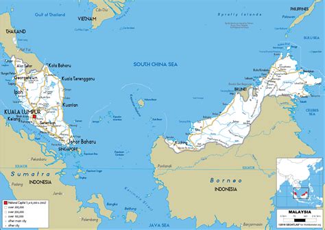 Malaysia Map (Road) - Worldometer