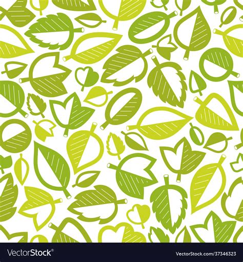 Stylish cartoon leaves seamless pattern endless Vector Image