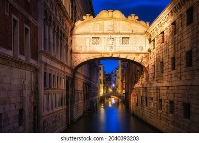 Night View Bridge Sighs Venice Italy Stock Photo 2040393203 | Shutterstock