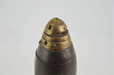 WW1 German Artillery Shell with Fuse Timer - Sally Antiques