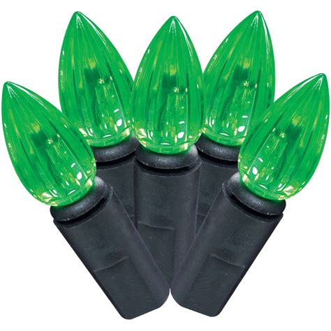 Halloween LED Vertical Cut C3 Lights, Green, 50pk - Walmart.com