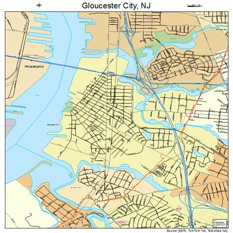 Gloucester City New Jersey Street Map 3426820