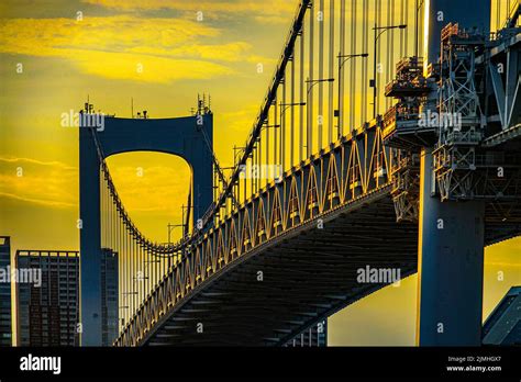 Rainbow bridge and evening view of Tokyo Stock Photo - Alamy