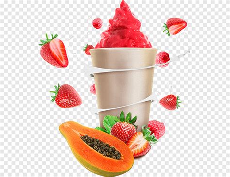 Smoothie Strawberry Frozen yogurt Ice cream Baobing, strawberry, food, strawberries png | PNGEgg