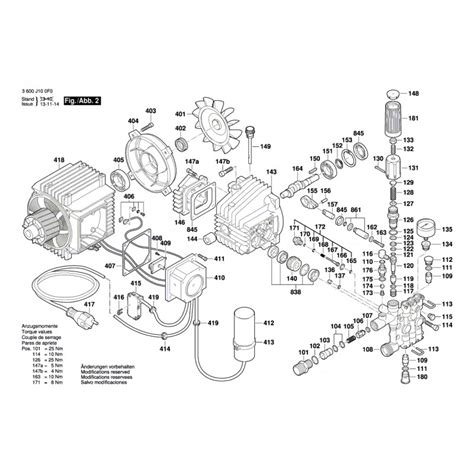 Bosch Spare Parts for High Pressure Cleaner GHP 5-13 C