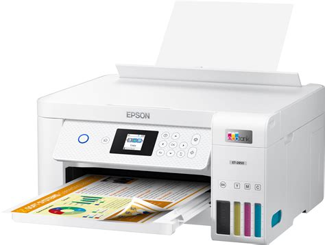 Epson EcoTank ET-2850 All-in-One Inkjet Cartridge-Free Supertank Printer White C11CJ63202 - Best Buy