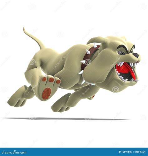 Dangerous and Funny Toon Dog Stock Illustration - Illustration of hero, attack: 10597827