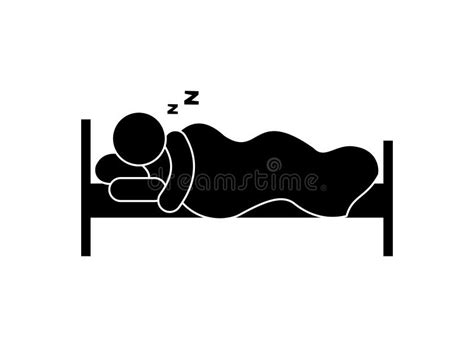 Stick Figure Sleeping In Bed