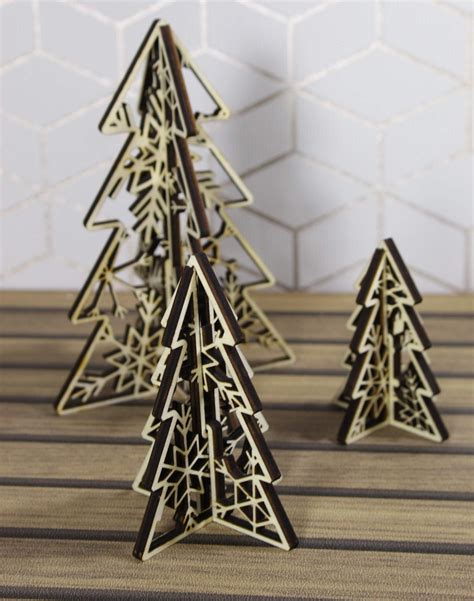 Snowflake 3D Christmas Tree Sets - Creative Cuts