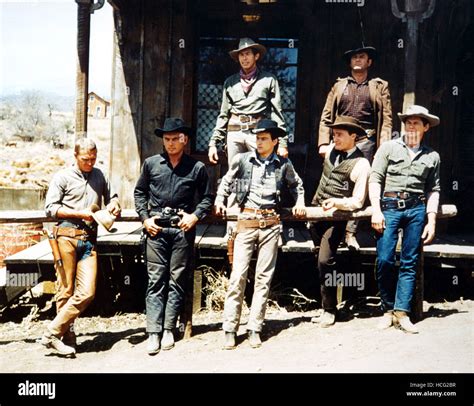 THE MAGNIFICENT SEVEN, Steve McQueen, Yul Brynner, James Coburn, Horst ...