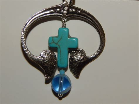 Glow in the dark cross necklace. cross necklace religious