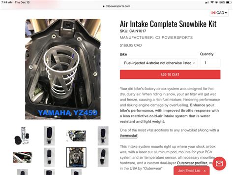 Yamaha snow bike parts and accessories | SnoWest Forums