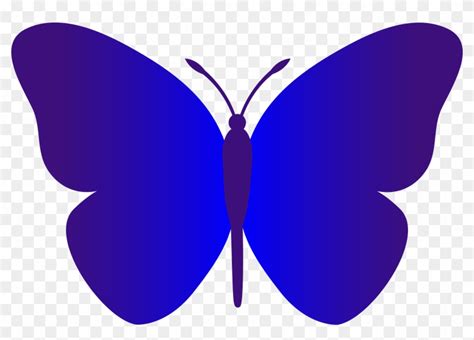 Blue Butterflies Clipart Simple Butterfly Free Clip - Simple Butterfly ...