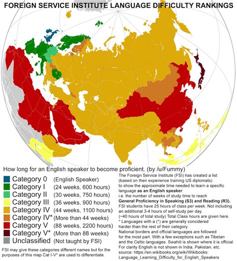 Easy Languages To Learn: Map Ranks World Languages By Difficulty