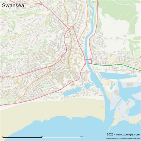 Swansea-abertawe Vector Street Map