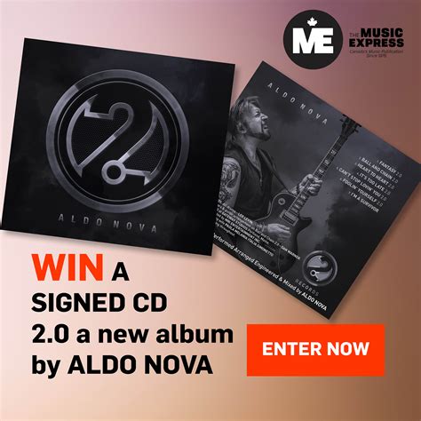 Enter to Win a Signed CD – New Album 2.0 by Aldo Nova – The Music Express