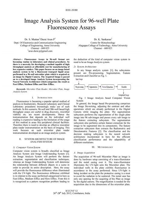 (PDF) Image analysis system for 96-well plate fluorescence assays