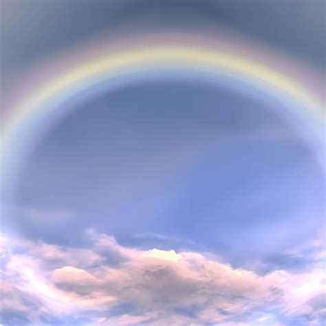 Sky with Rainbow and Clouds · Creative Fabrica