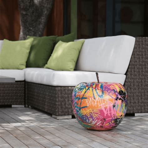 Eve Apple Sculpture with Graffiti by Janus et Cie – Christopher Collection