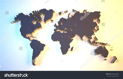 3d World Map Continents Earth Stock Illustration 1558969802 | Shutterstock