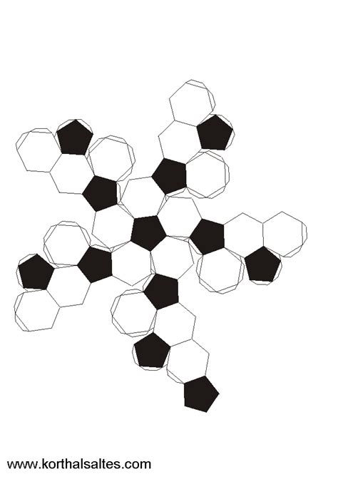 Paper Truncated Icosahedron (soccer ball or football)